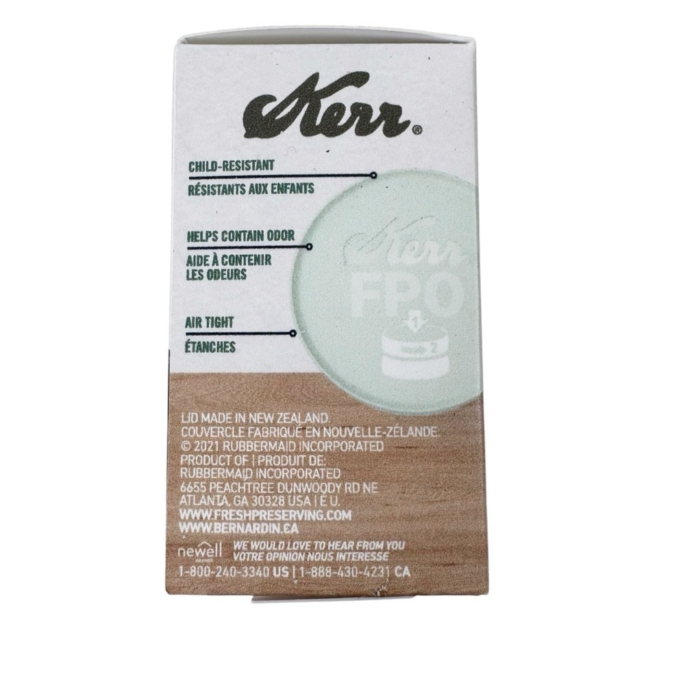 NEW Kerr Child Resistant Wide Mouth Lids Green Set of 2 - Picture 2 of 8